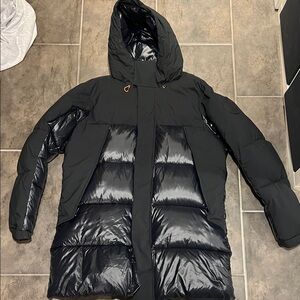SAVE THE DUCK Shiny Black Puffer Jacket